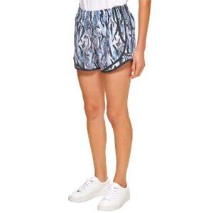 New CALVIN KLEIN Logo Active Running Shorts w Liner Blue\Black Animal Print SM